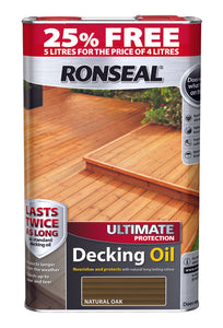 Ronseal Decking Oil 4 Litre (25% Extra Free)